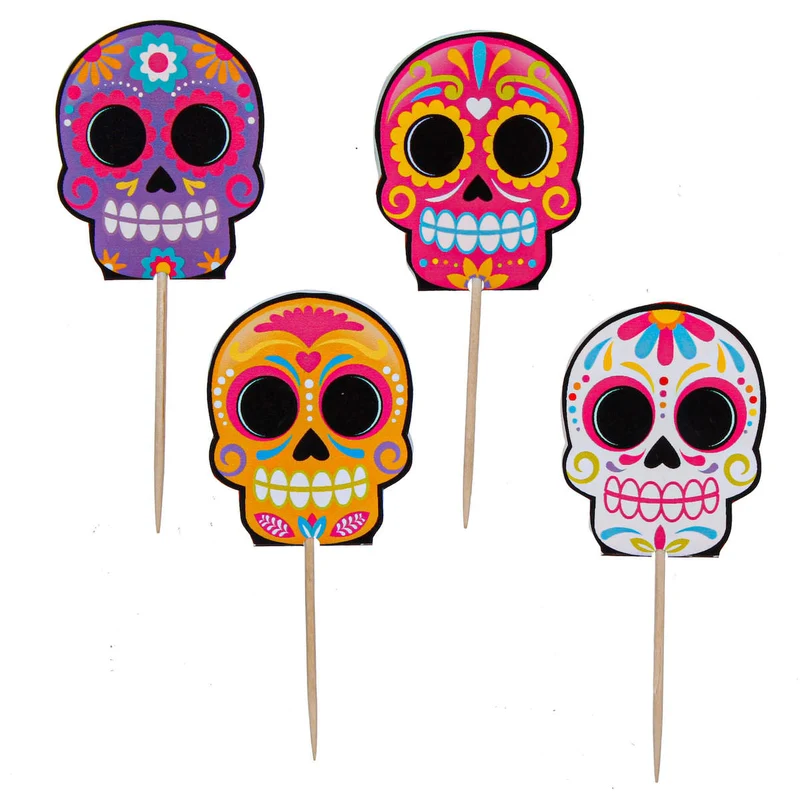Art.8180 Pick Mini Calaveras 10x4cm 12pz