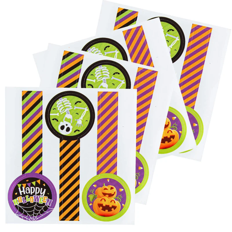 Art.8137 Etiqueta Decorativa Halloween 10x3.5cm 12pz