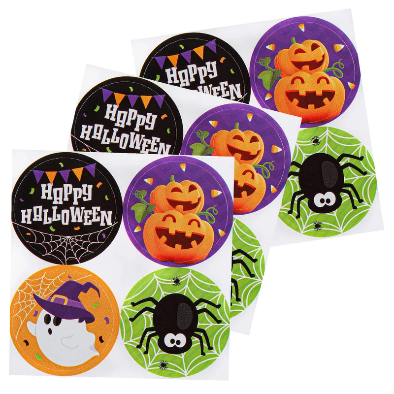 Art.8134 Calcomanía Círculo Halloween 4.5cm 12pz