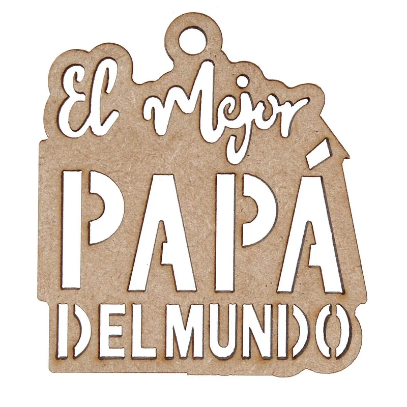 Art.6089 Llavero El Mejor Papá 5x5.5cm 2pz