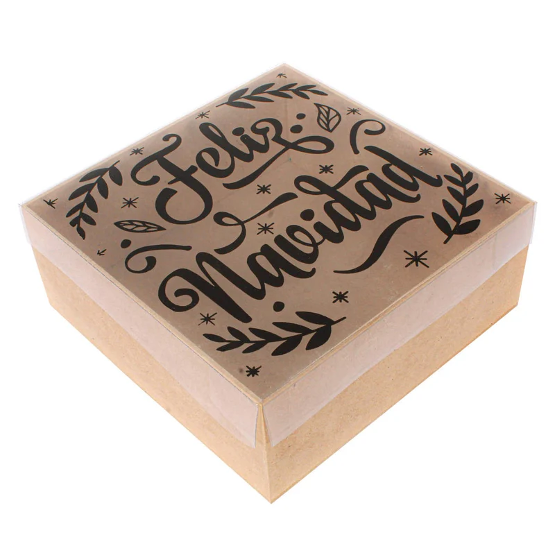 Art.7874 Caja Feliz Navidad 8x20x20xcm 1pz