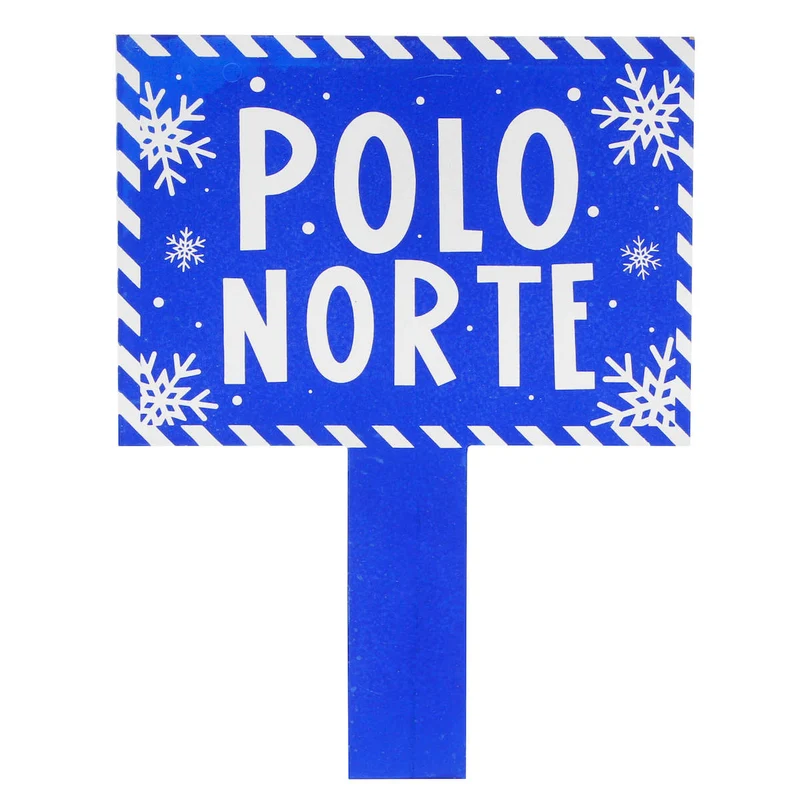 Art.7590 Letrero Grande Polo Norte 45x34.5cm 1pz