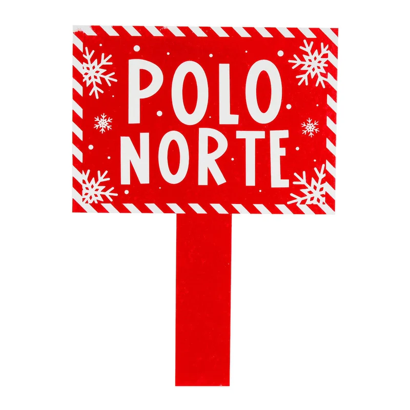 Art.7565 Letrero Polo Norte 34x25cm 1pz
