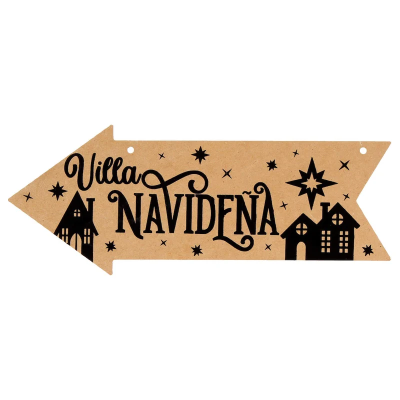 Art.7538 Flecha Con Frase Navideña 12x30cm 1pz