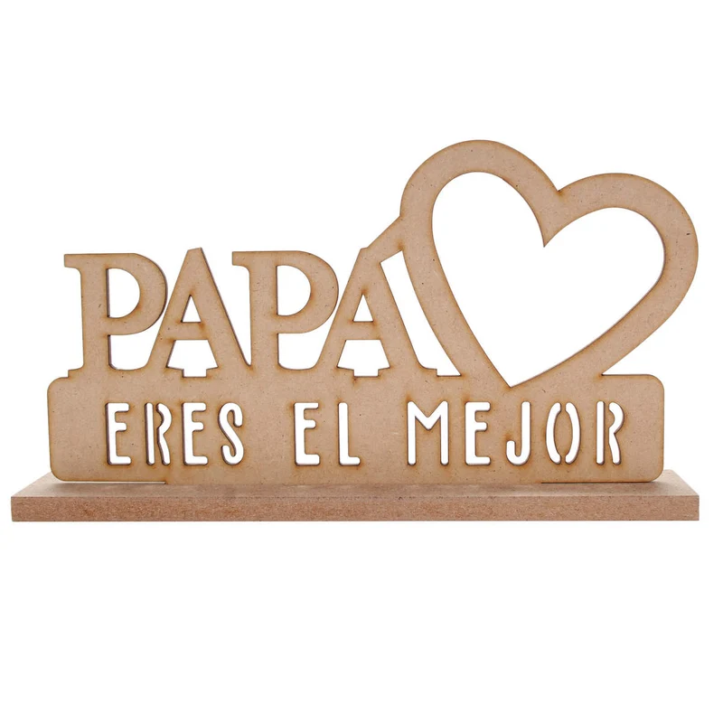 Art.10307 Letrero Papá Eres El Mejor 13x23.5x4cm 1pz