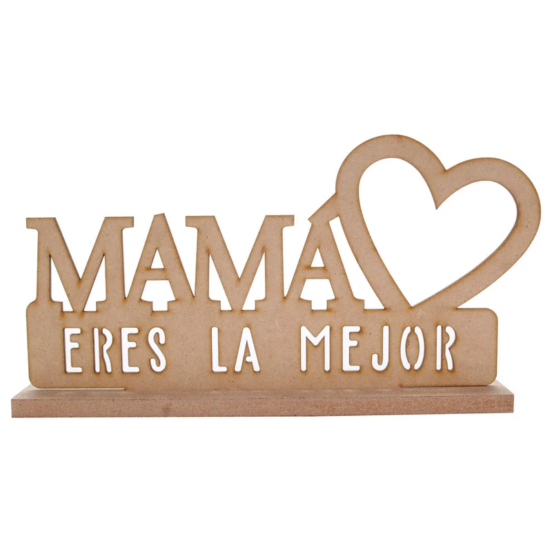 Art.10306 Letrero Mamá Eres La Mejor 13x23.5x4cm 1pz