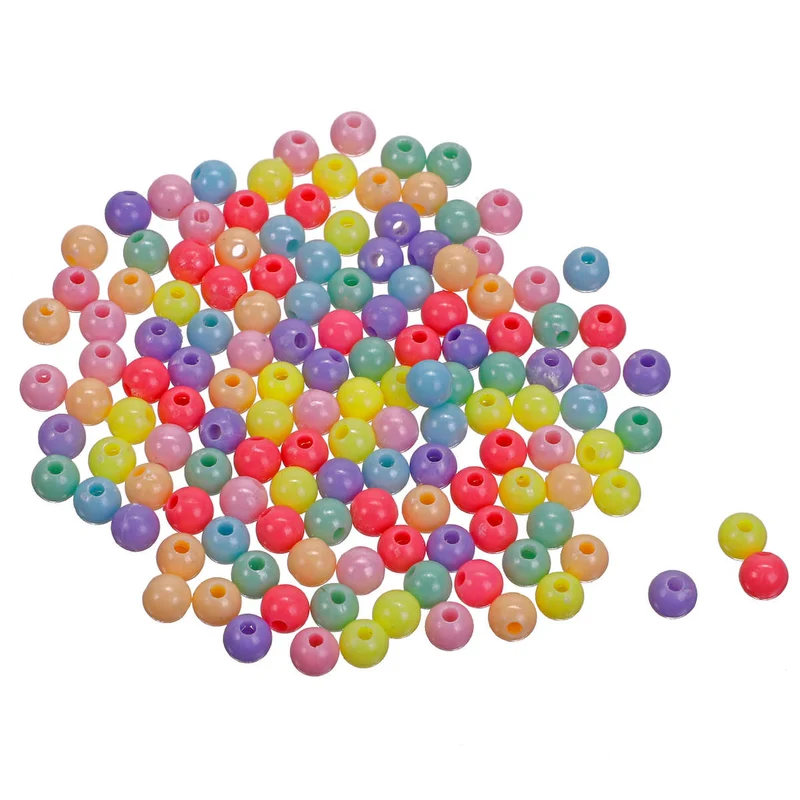 Art.1490 Cuenta Lisa De Colores Surtidos 6mm 50g