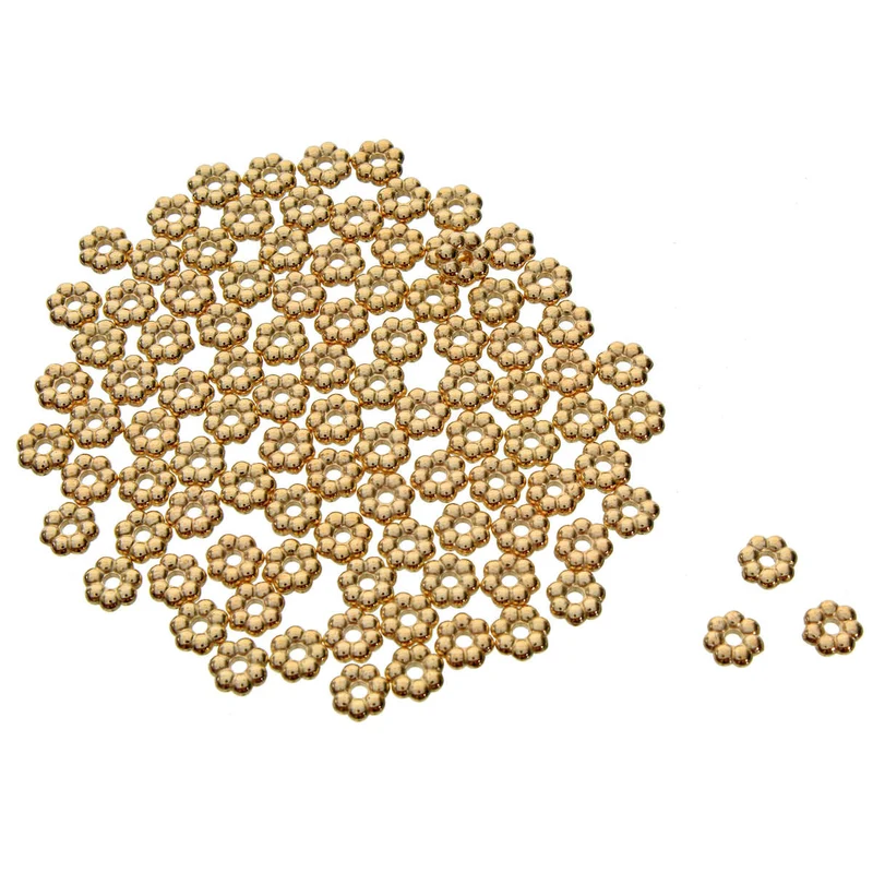 Art.1388 Cuenta Rondel Plástica Metalizada 6x2mm 100pz
