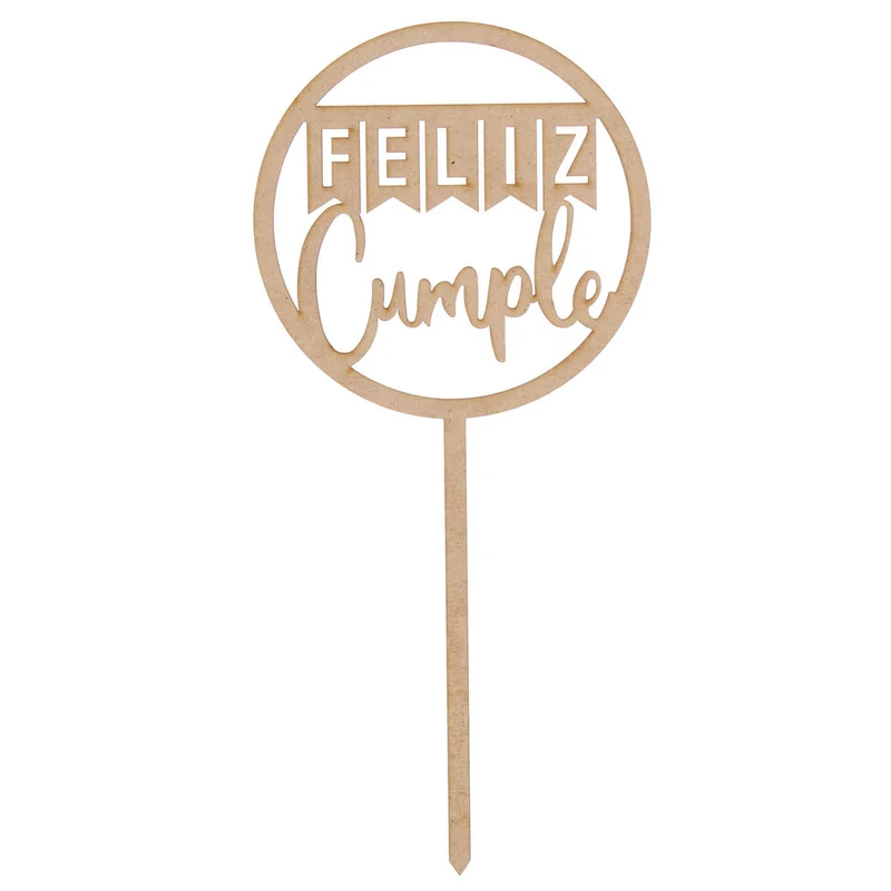 Art.10853 Pick Círculo Banderín Feliz Cumple 26x12cm 1pz