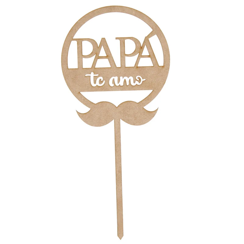 Art.11127 Pick Círculo Papá Te Amo 26x12cm 1pz