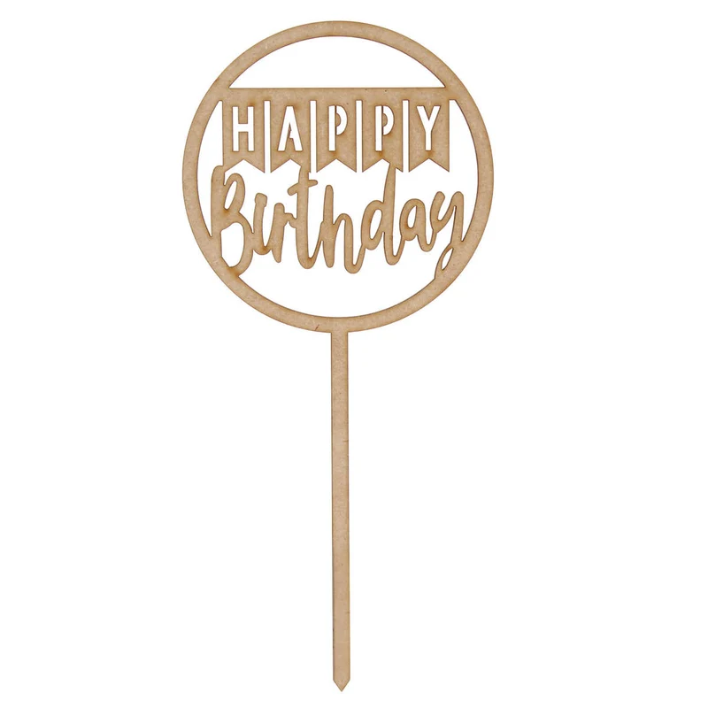 Art.11116 Pick Círculo Banderín Happy Birthday 26x12cm 1pz