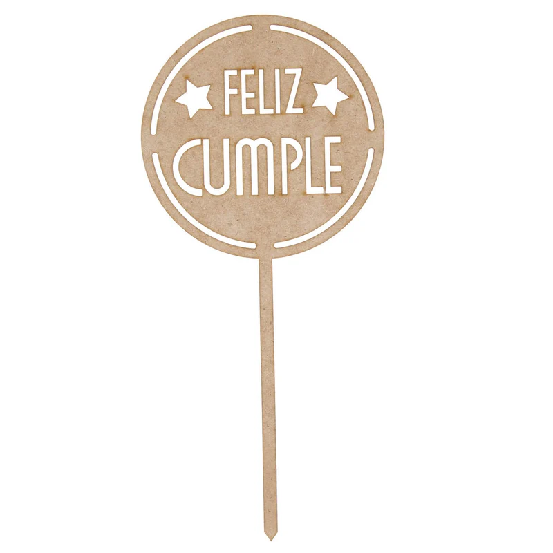 Art.11093 Pick Círculo Feliz Cumple Estrellas 26x12cm 1pz