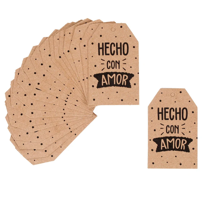 Art.10864 Tarjeta Hecho Con Amor 6.5x4cm 20pz