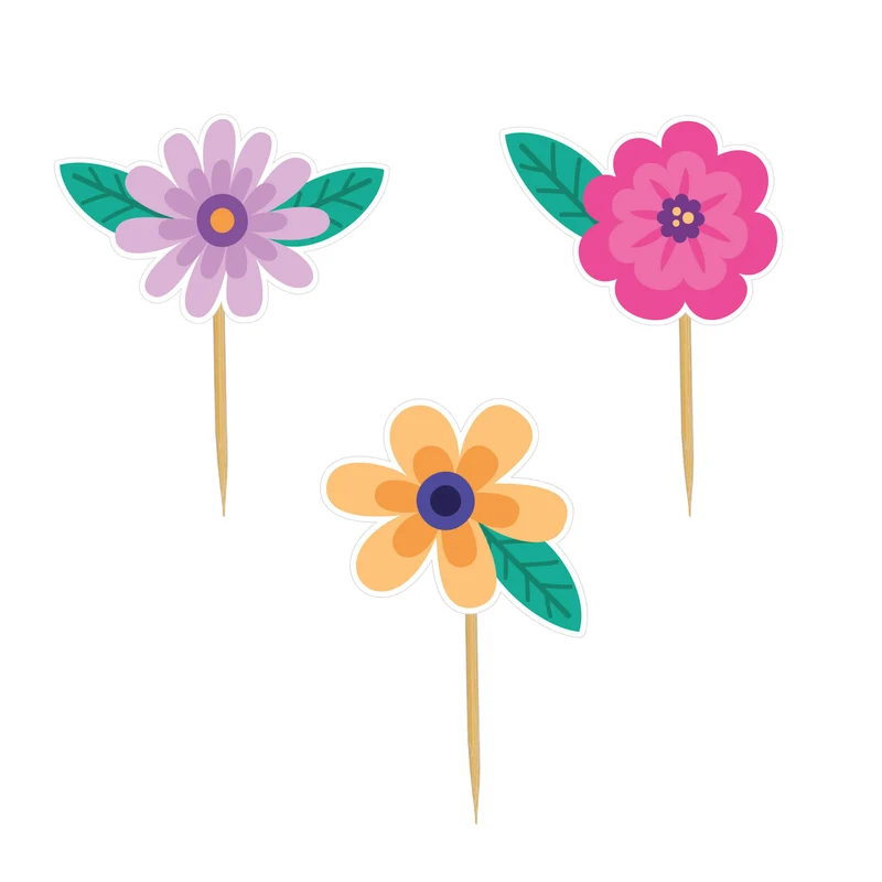 Art.10856 Pick Flores 9cm 12pz
