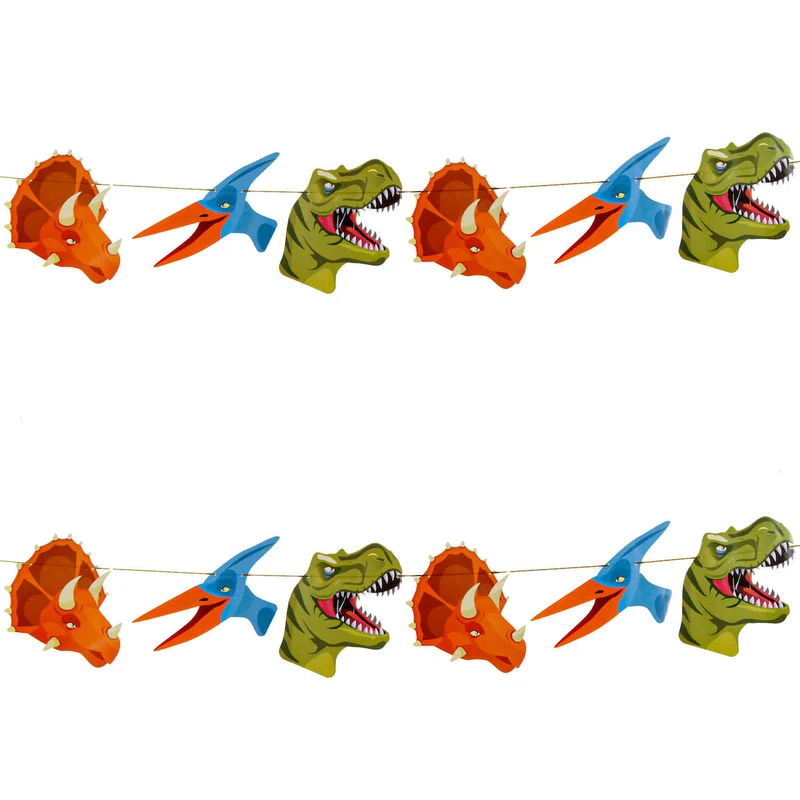Art.10604 Banderín Dinos x12 18x20cm 1pz