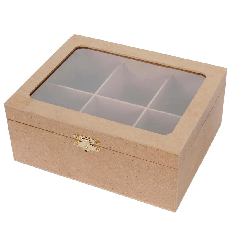 Art.10554 Caja Con Broche 6 Divisiones 9.5x24x19cm 1pz