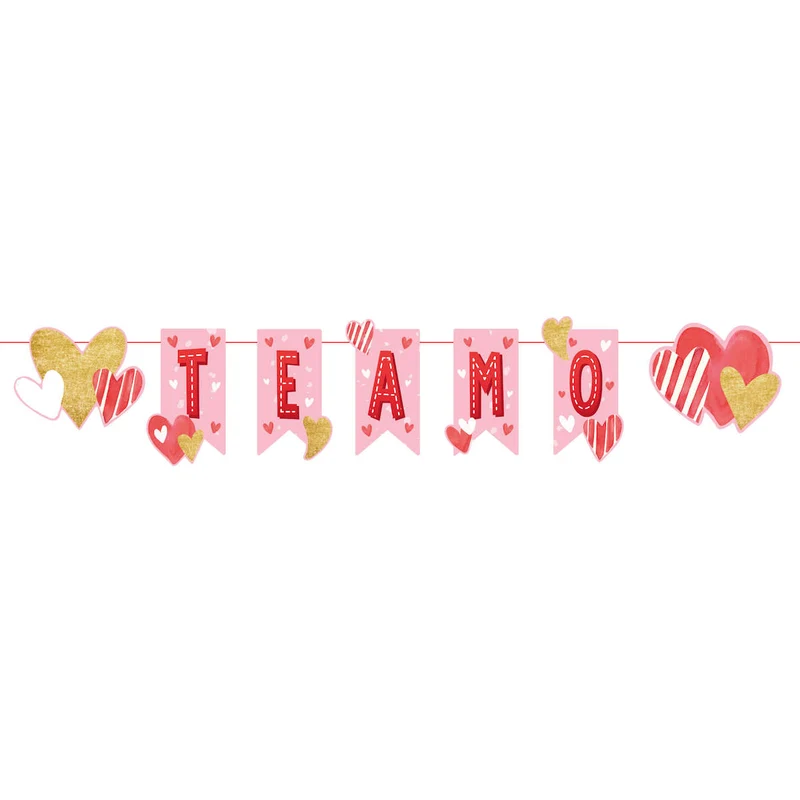 Art.10309 Banderín Te Amo 15x26cm 13pz (Aprox 3m)