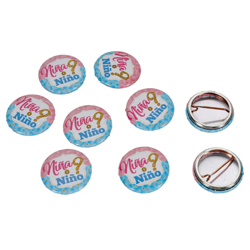 Art.11013 Mini Pin Niño o Niña 2.5cm 9pz