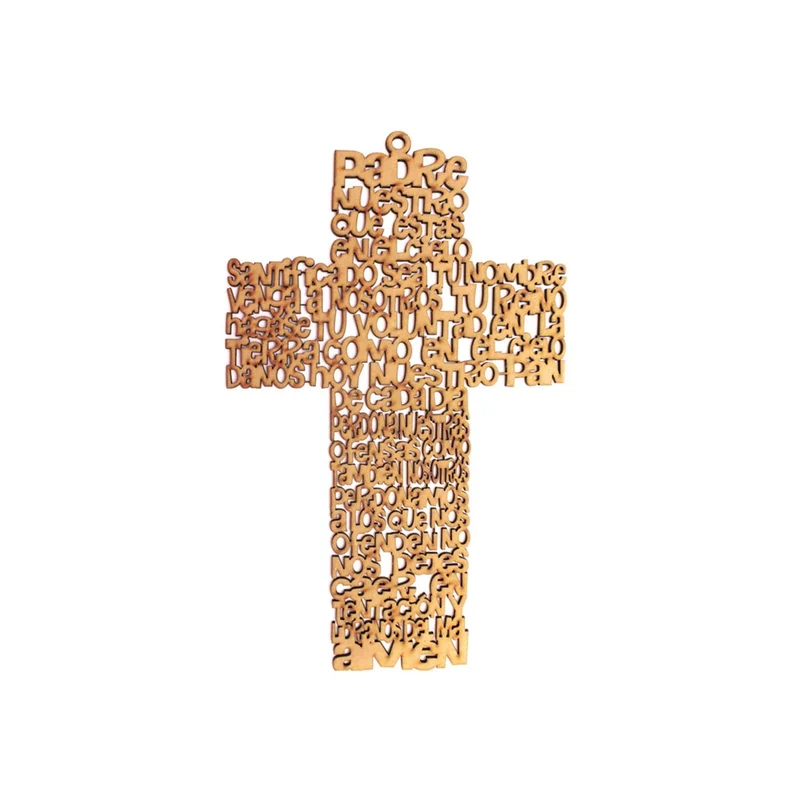 Art.8211 Cruz Chica Padre Nuestro Calada 12x7.4cm 1pz