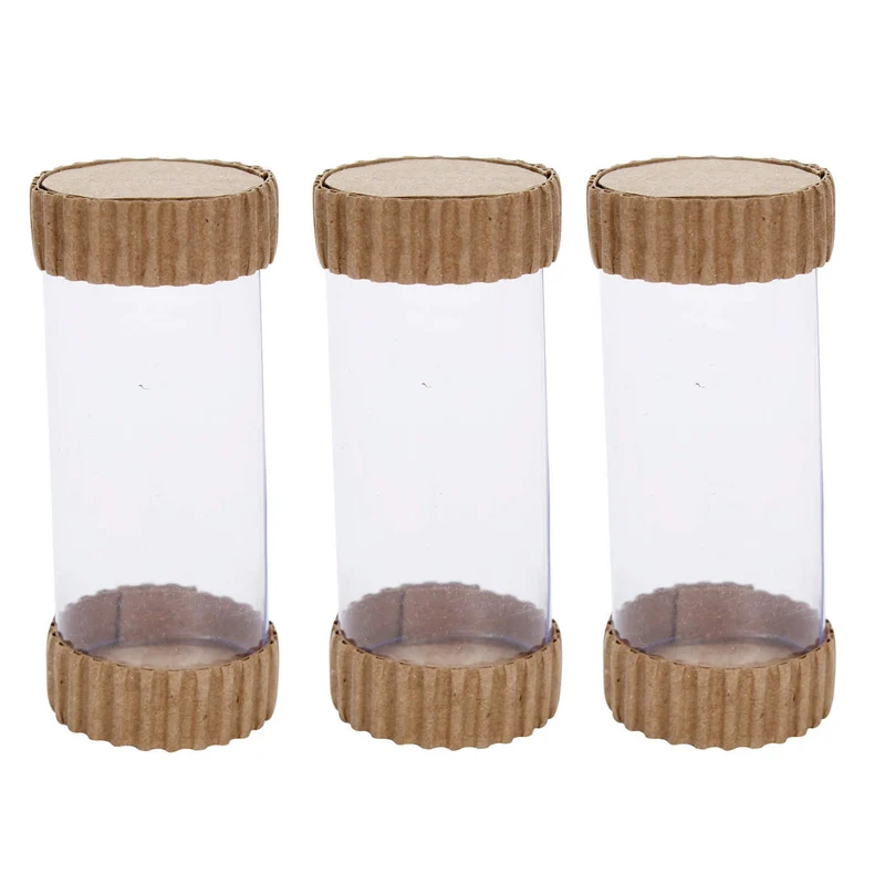 Art.7045 Cilindro Pvc Tapa Corrugado 7.5x3cm 3pz