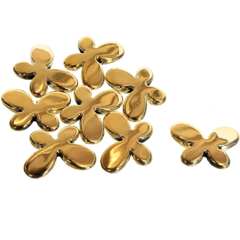 Art.5950 Cuenta Mariposa Plata 30mm 8pz