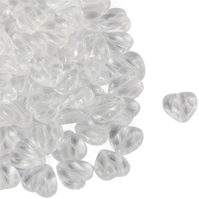 Art.4386 Corazón Rayado Cristal 10x10mm 1200pz