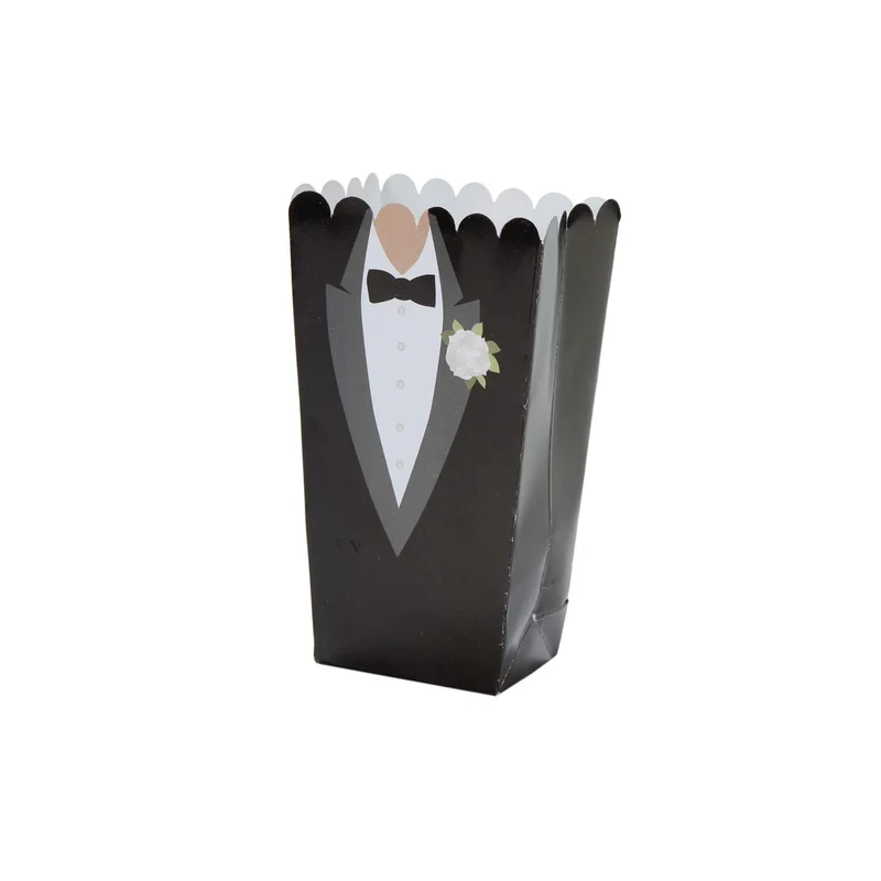 Art.4531 Caja Para Palomitas Novio 13x7.5x4.5cm 6pz