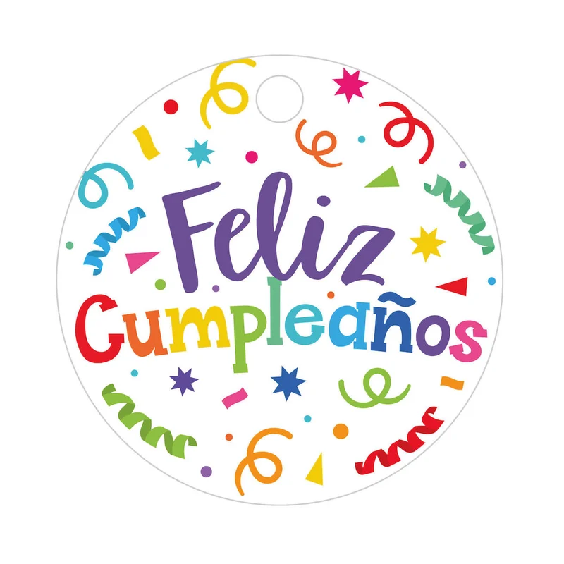 Art.11162 Tarjeta Feliz Cumpleaños 3.5cm 24pz