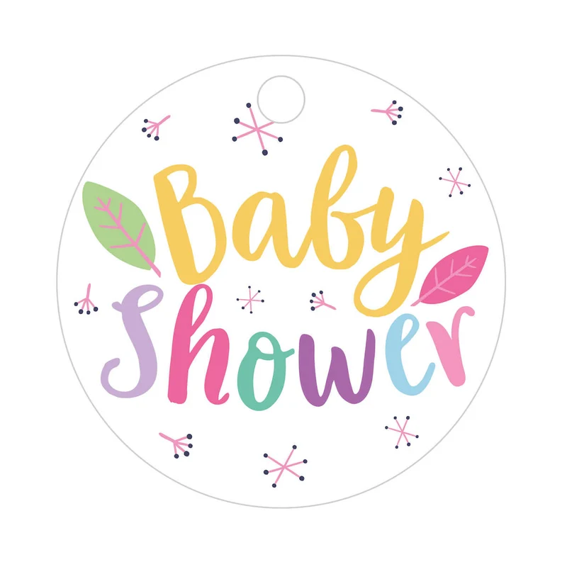 Art.11032 Tarjeta Baby Shower Multi 3.5cm 24pz