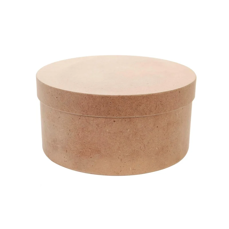Art.3491 Caja De Madera Redonda Extra Grande 10.4x21.3cm 1pz
