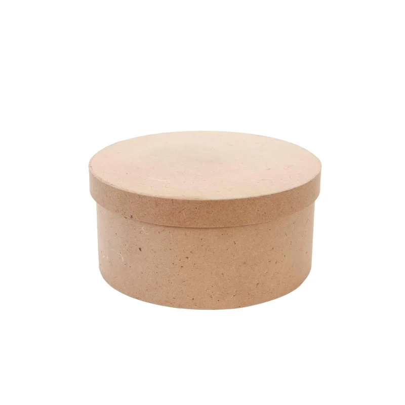Art.3490 Caja De Madera Redonda Grande 8.1x17.1cm 1pz