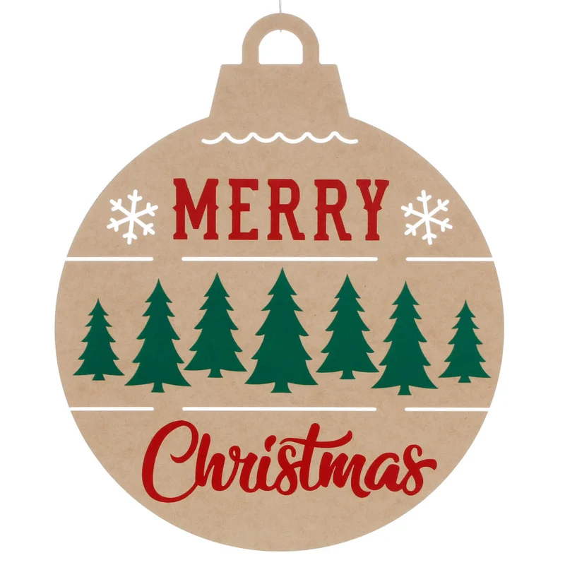 Art.10077 Esfera Feliz Navidad Estampado 40cm 1pz