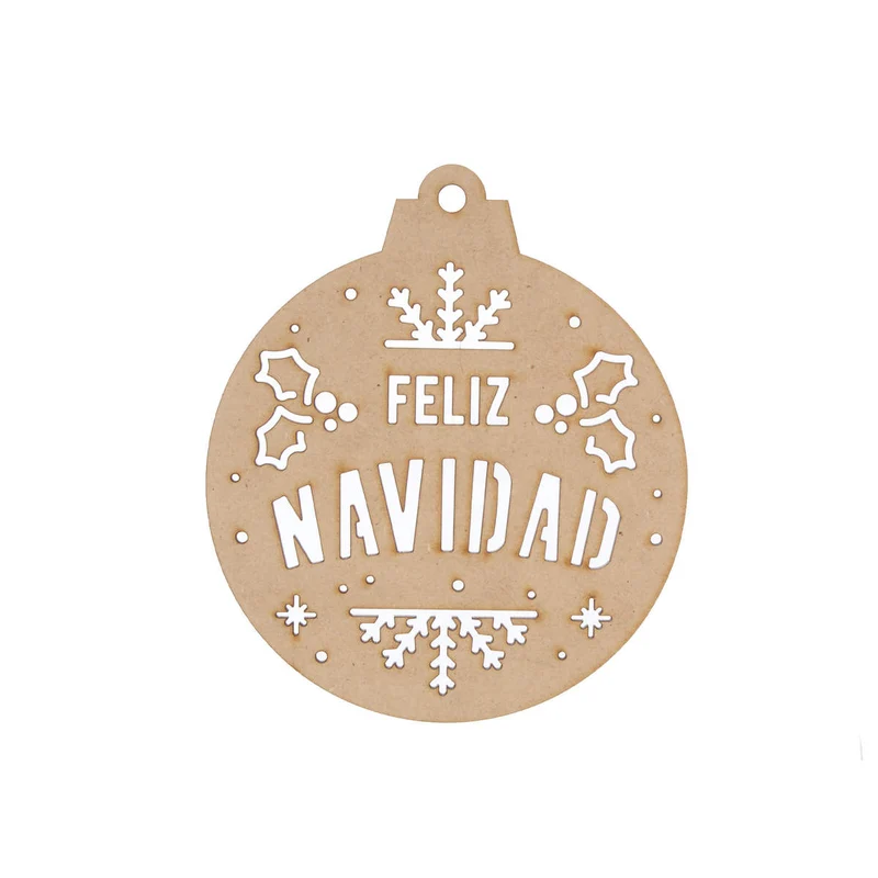 Art.10056 Esfera Feliz Navidad 12cm 1pz