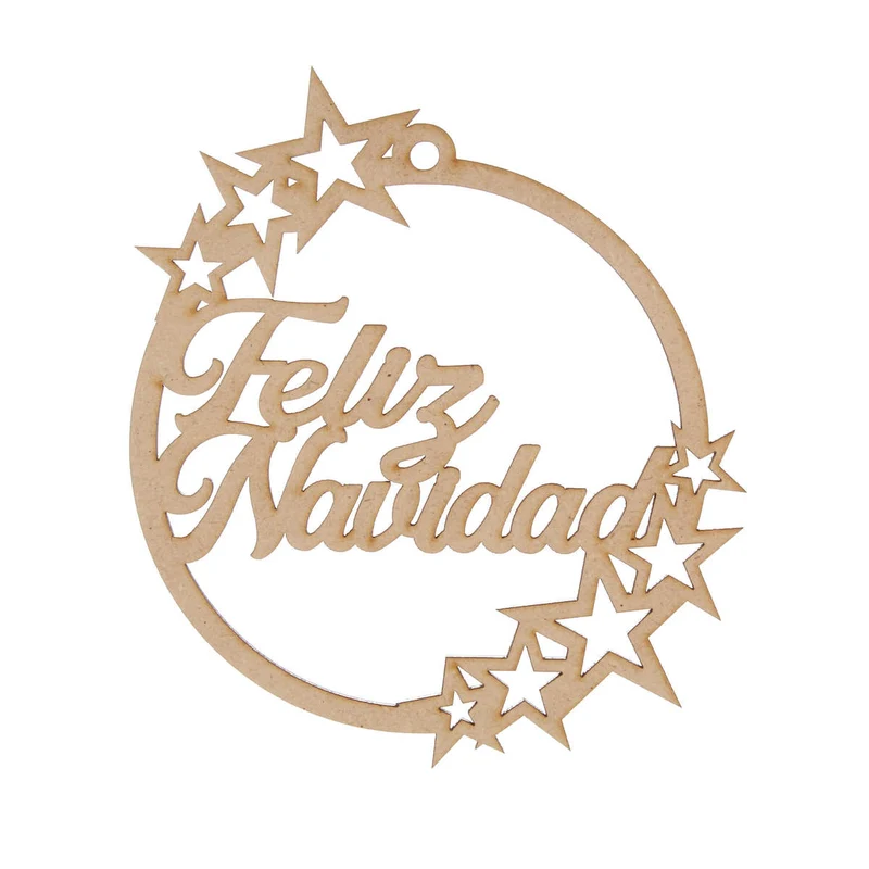 Art.10055 Esfera Feliz Navidad Estrellas 12cm 1pz