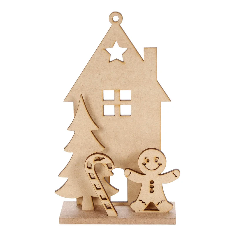 Art.10051 Ornamento Casita 3D 15x8.5x3cm 1pz