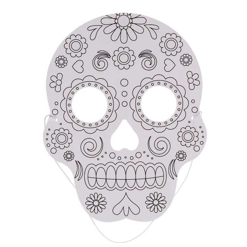 Art.11007 Mascara Para Pintar Calavera 21x16.5cm 8pz