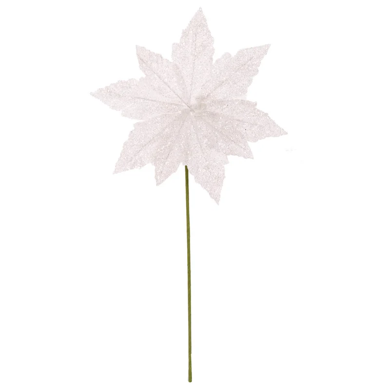 Art.9848 Flor De Nochebuena Diamantada 61cm 1pz