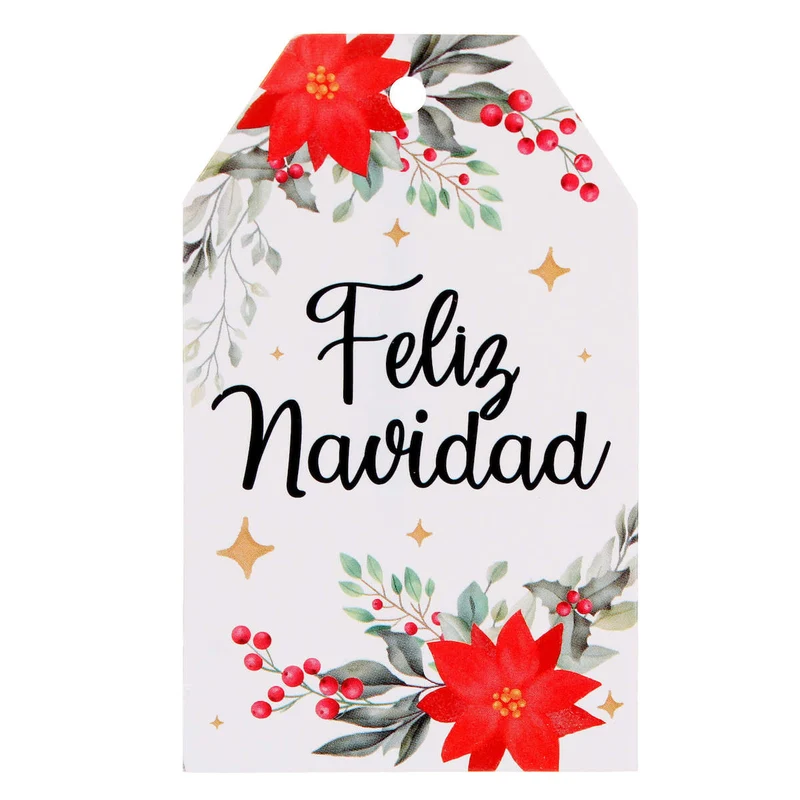 Art.10991 Tarjeta Feliz Navidad 6.5x4cm 20pz