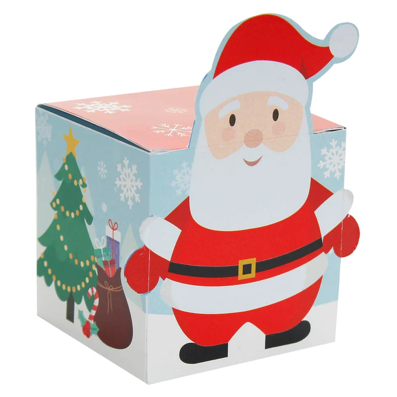 Art.10973 Caja Cubo Santa 8x6x5cm 4pz
