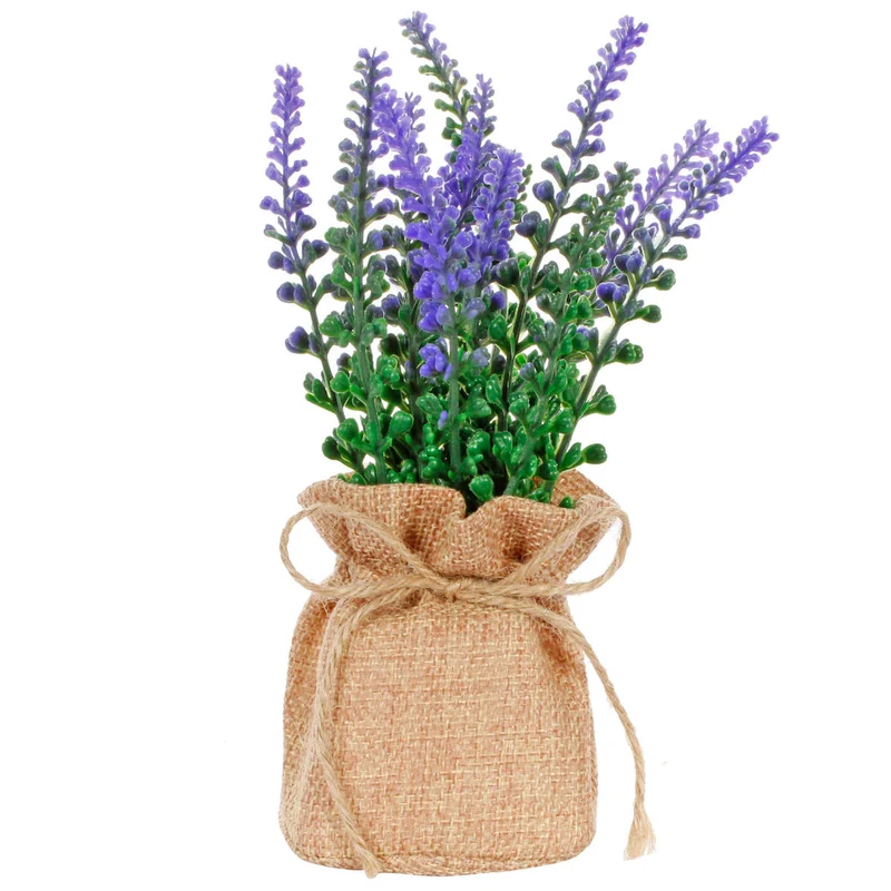 Art.10534 Planta Lavanda Base De Yute 15cm 1pz