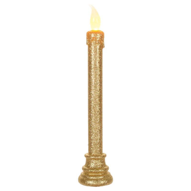 Art.10458 Velas Diamantadas con Luz (cada pieza incluye 3 baterias reemplazables) 25cm 2pz
