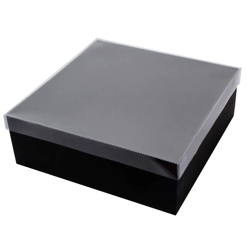 Art.10199 Caja Pintada Con Tapa Transparente 10x29x29cm 1pz