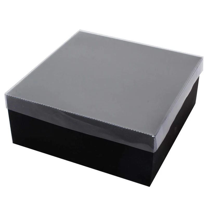 Art.10198 Caja Pintada Con Tapa Transparente 10x25x25cm 1pz