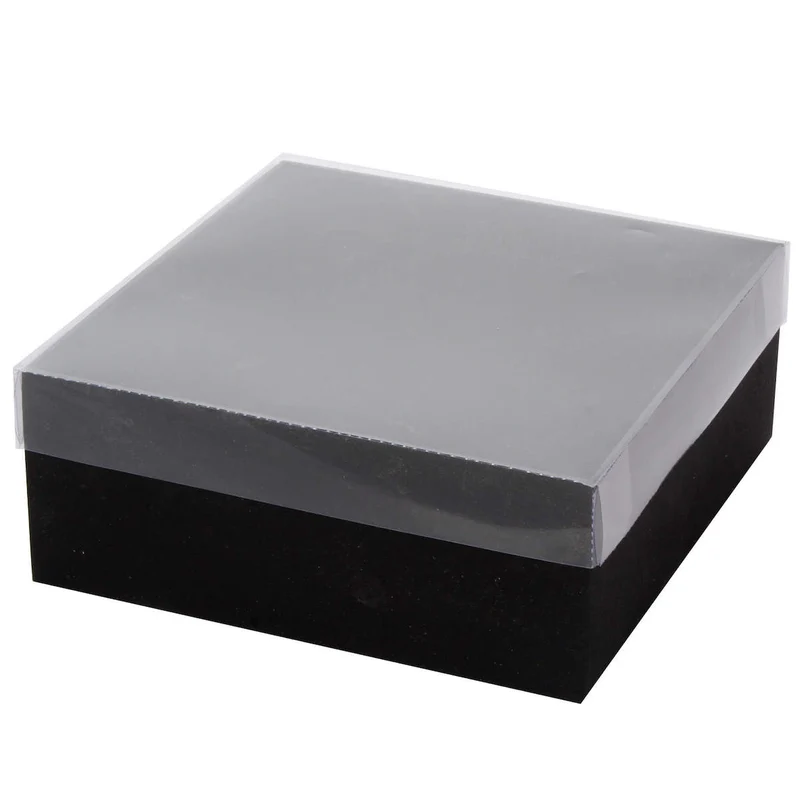 Art.10196 Caja Pintada Con Tapa Transparente 8x20x20cm 1pz