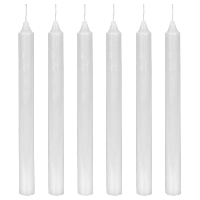 Art.307 Vela Lisa Blanca 24x2cm 6pz