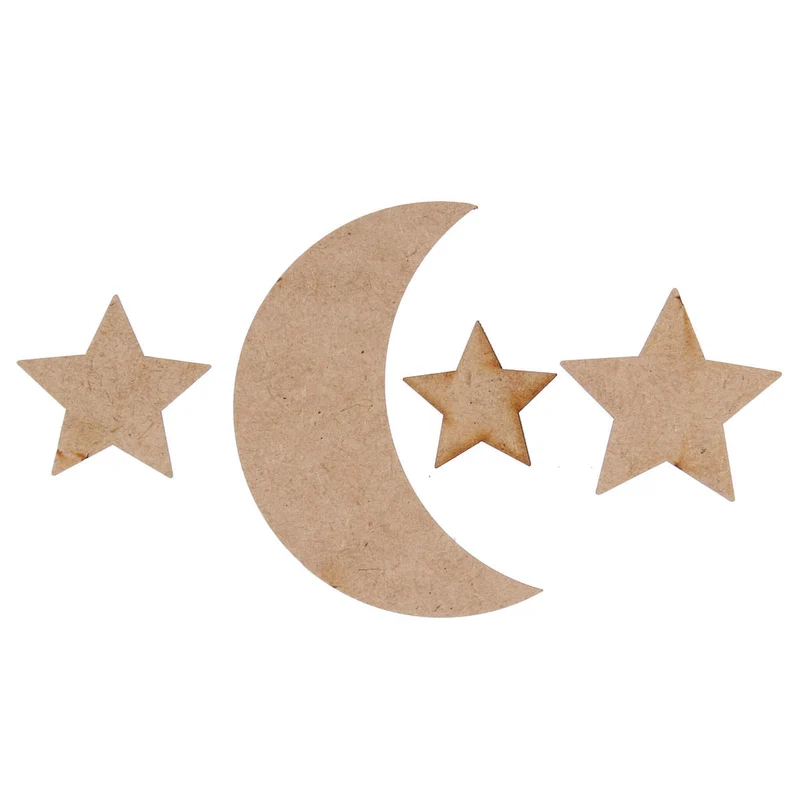 Art.10275 Luna Y Estrellas 4pz