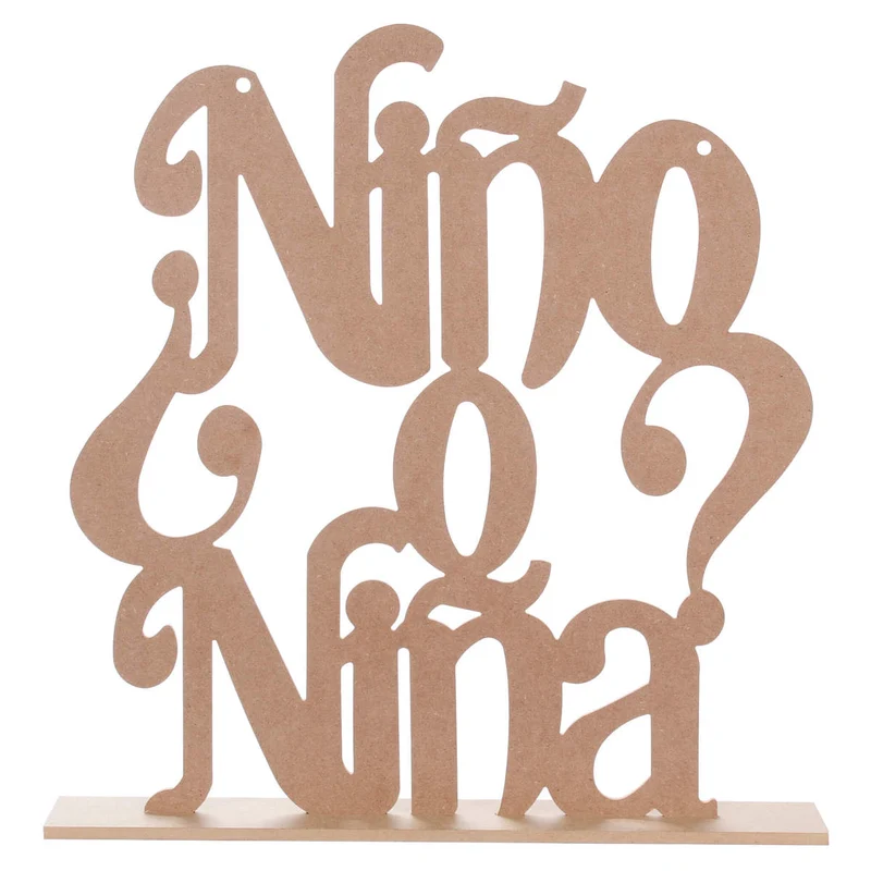 Art.945 Letrero Mega Niño O Niña 58x56x8cm 1pz