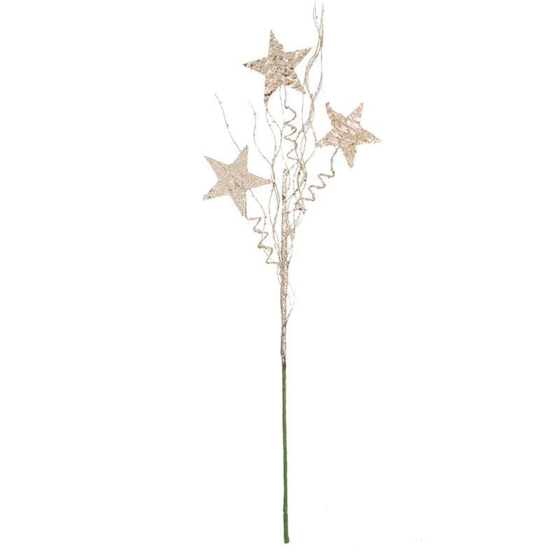 Art.7929 Vara Follaje Diamantado Estrellas 65cm 1pz