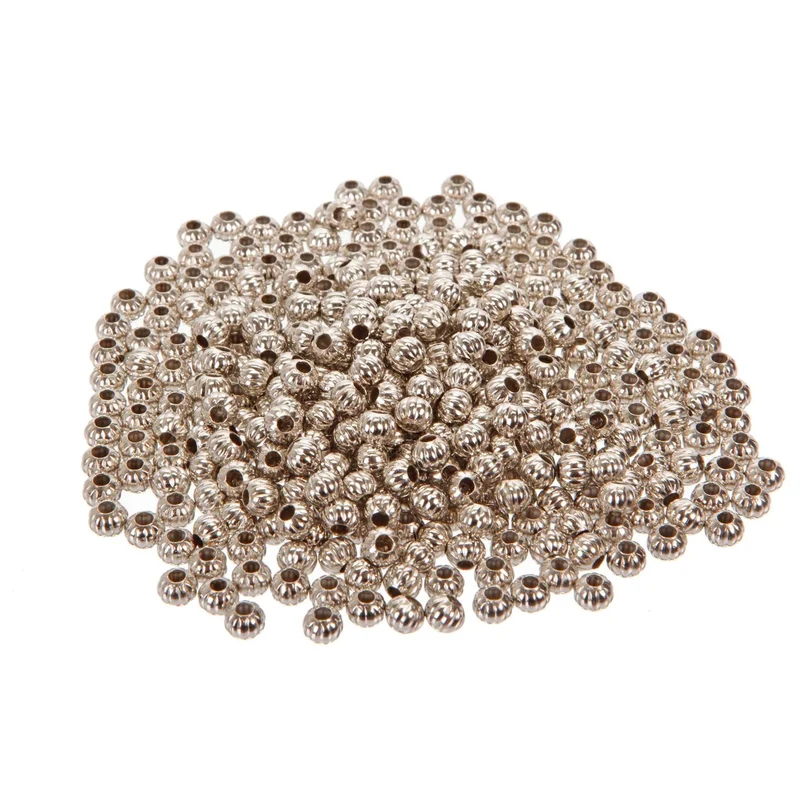 Art.7822 Cuenta Metal Rayada Niquel 5mm 500g (aprox 2,800pz)
