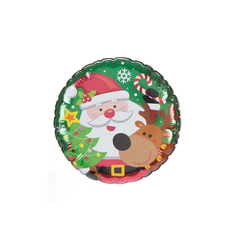 Art.7704 Calcomanía Decorativa Santa Globo 16.5cm 1 Planilla (Aprox 1pz)